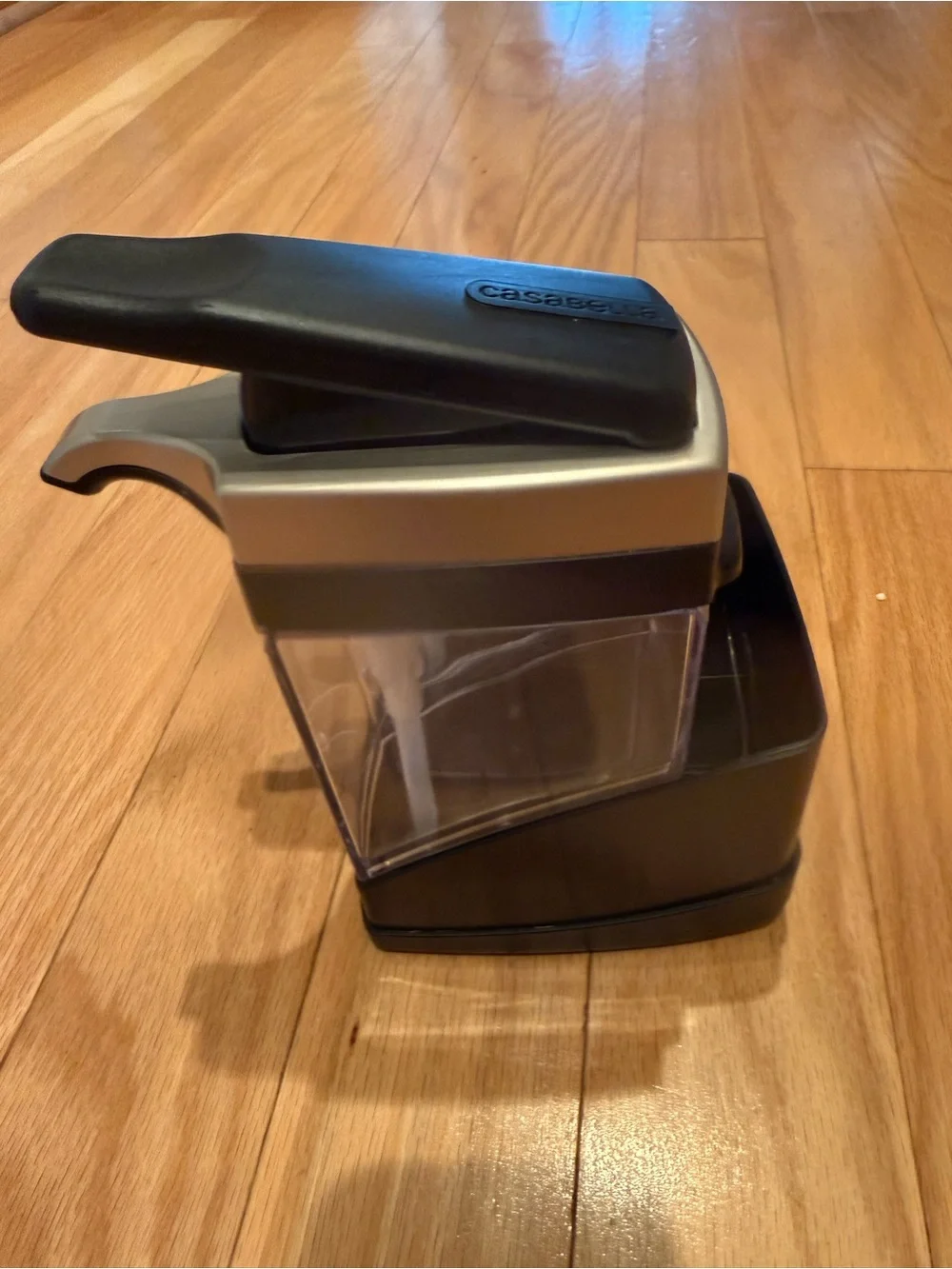 Dual-Compartment Black and Silver Liquid Soap Dispenser